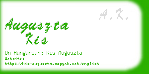 auguszta kis business card